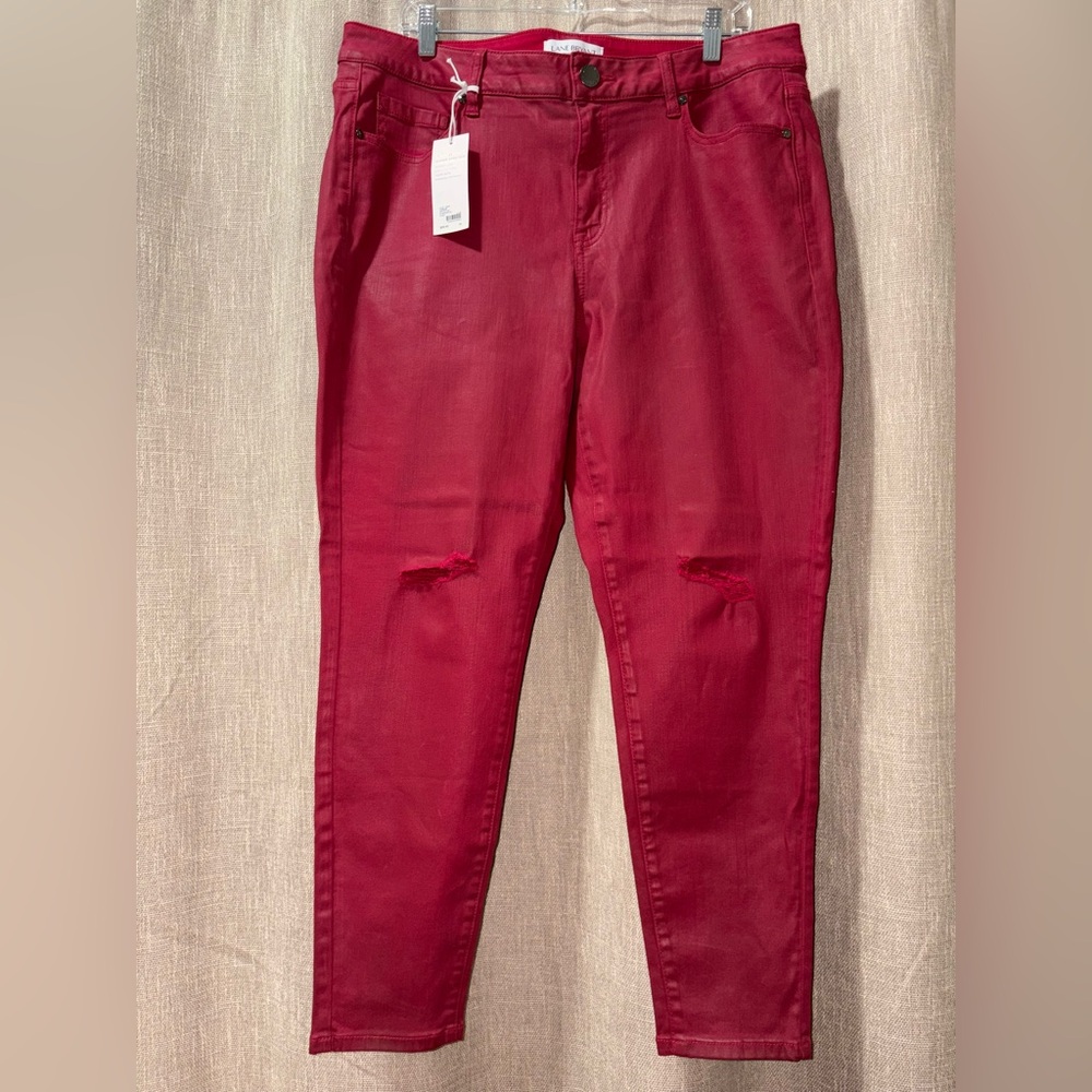 Lane Bryant Red Skinny Jeans